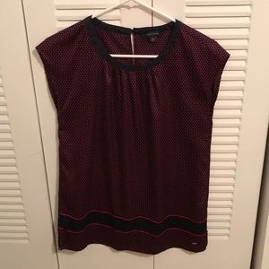 Tommy Hilfiger Polka Dot Silk Blouse